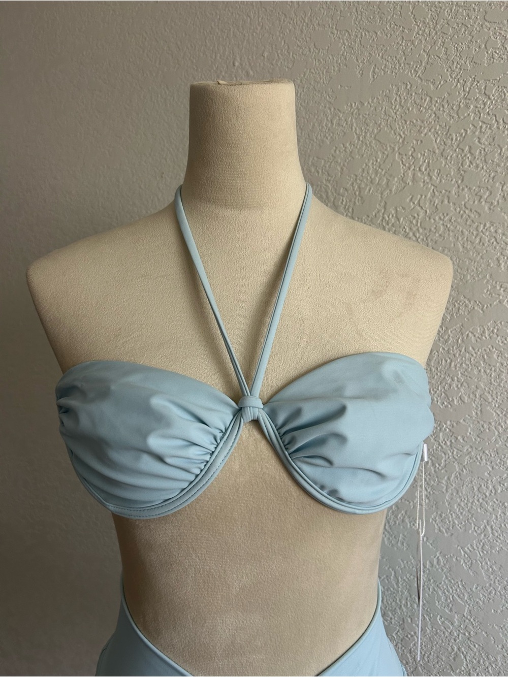 Caroline Constas Bikini Set Swimwear in Pastel Blue - Picture 2 of 5